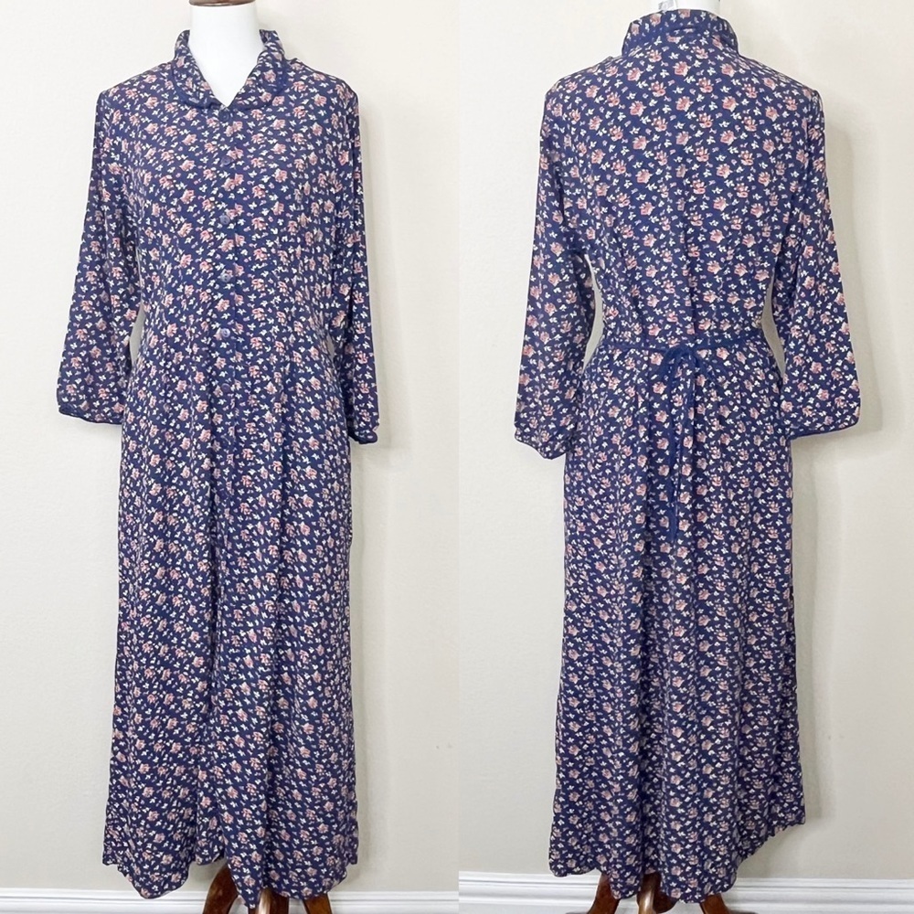 April Cornell Vintage Floral Button Front Midi Dress